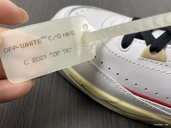 DJ4375-106 White SP Jordan Off-White Red Low Retro 2 0809
